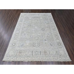 Tappeto XL in pura lana annodato a mano, collezione Gray Supple, motivo Oushak, 11'9" x 14'9"