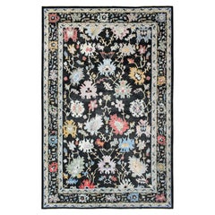 11'9"x17'7" Olive Black Afghan Angora Oushak Soft Wool Hand Knotted Oriental Rug