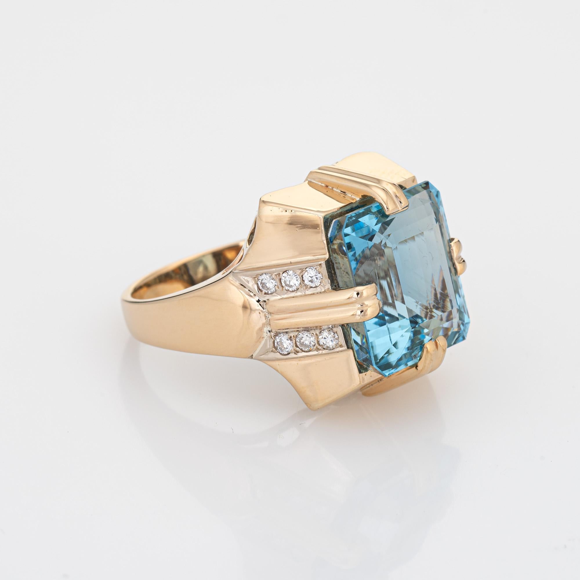 vintage 14k gold aquamarine ring