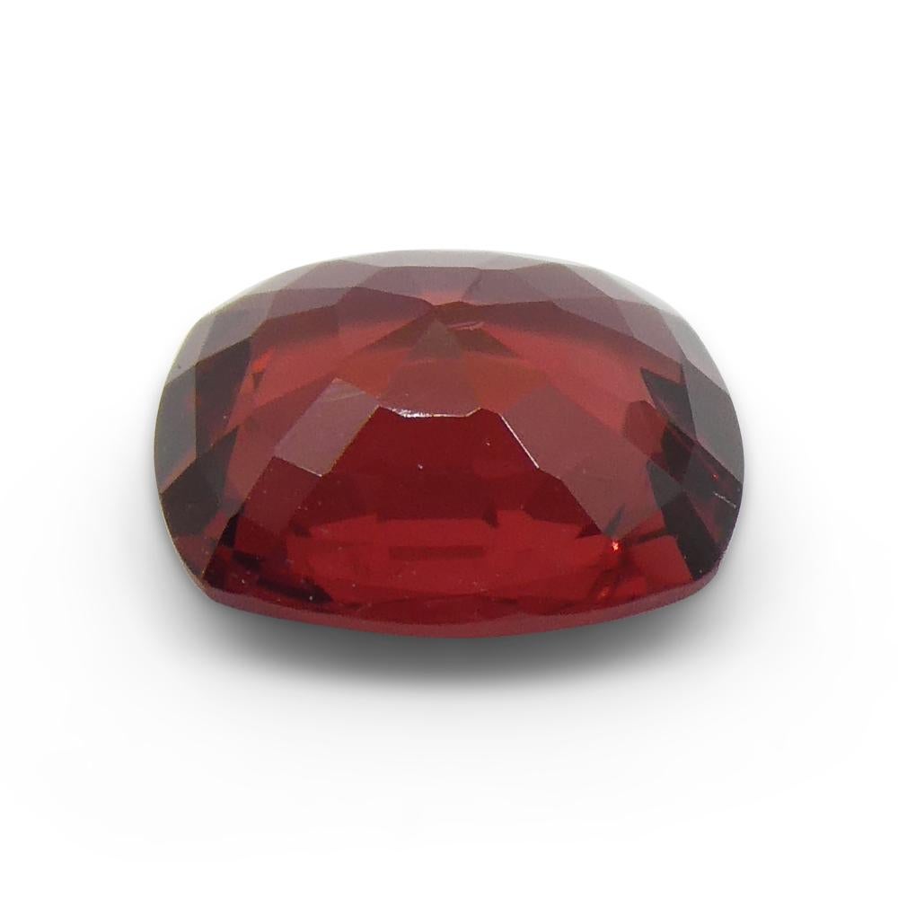 1.1ct Cushion Red Jedi Spinel from Sri Lanka In New Condition For Sale In Toronto, Ontario