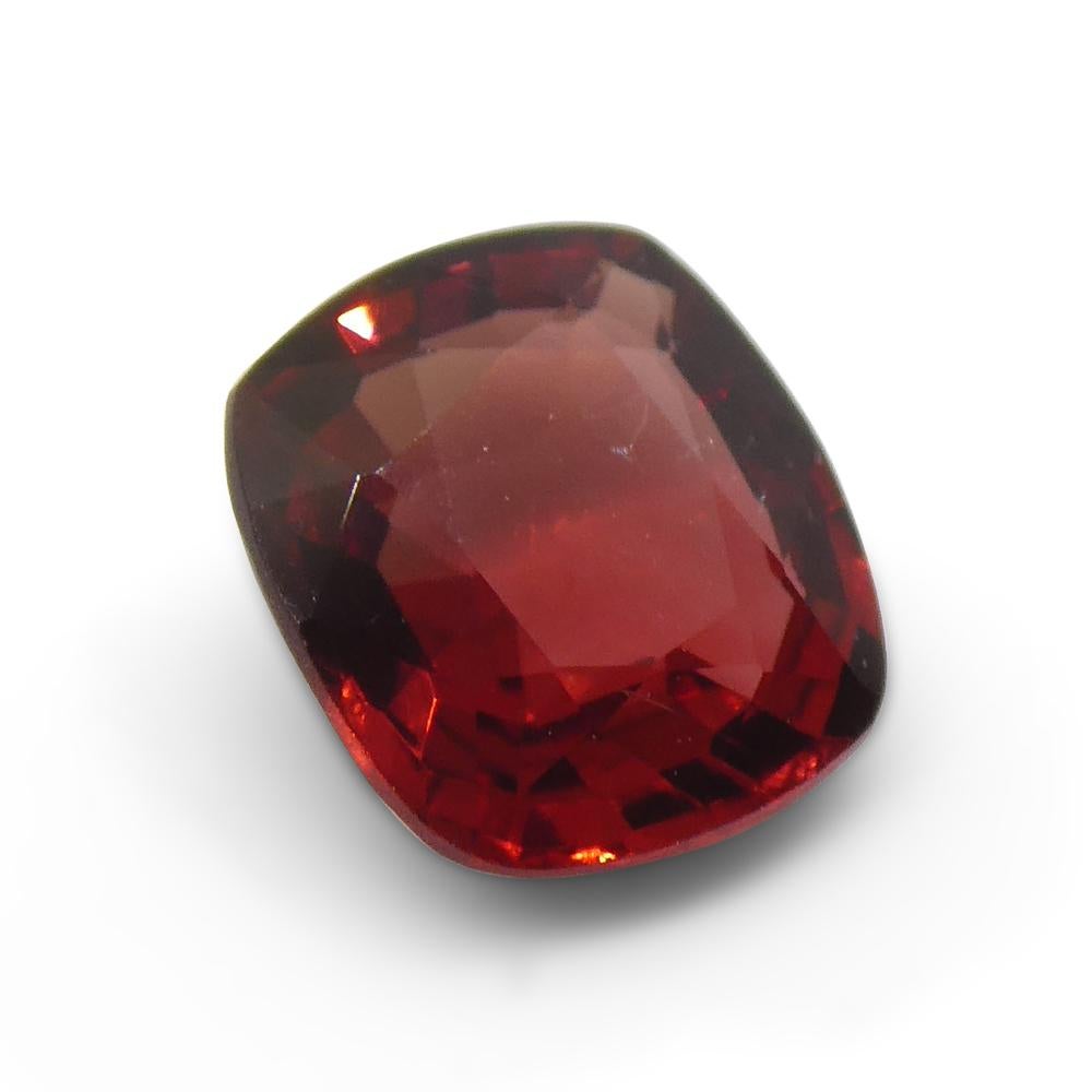 Women's or Men's 1.1ct Cushion Red Jedi Spinel from Sri Lanka For Sale