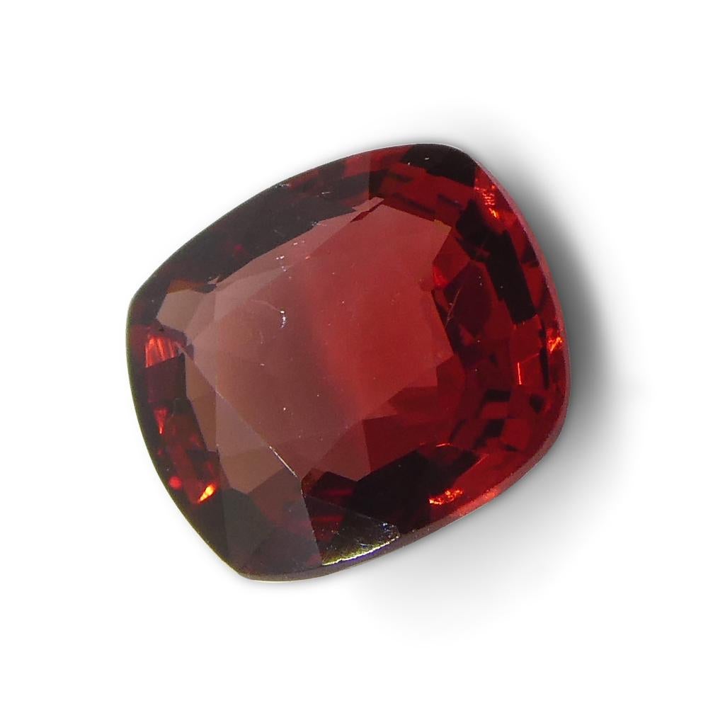1.1ct Cushion Red Jedi Spinel from Sri Lanka For Sale 1