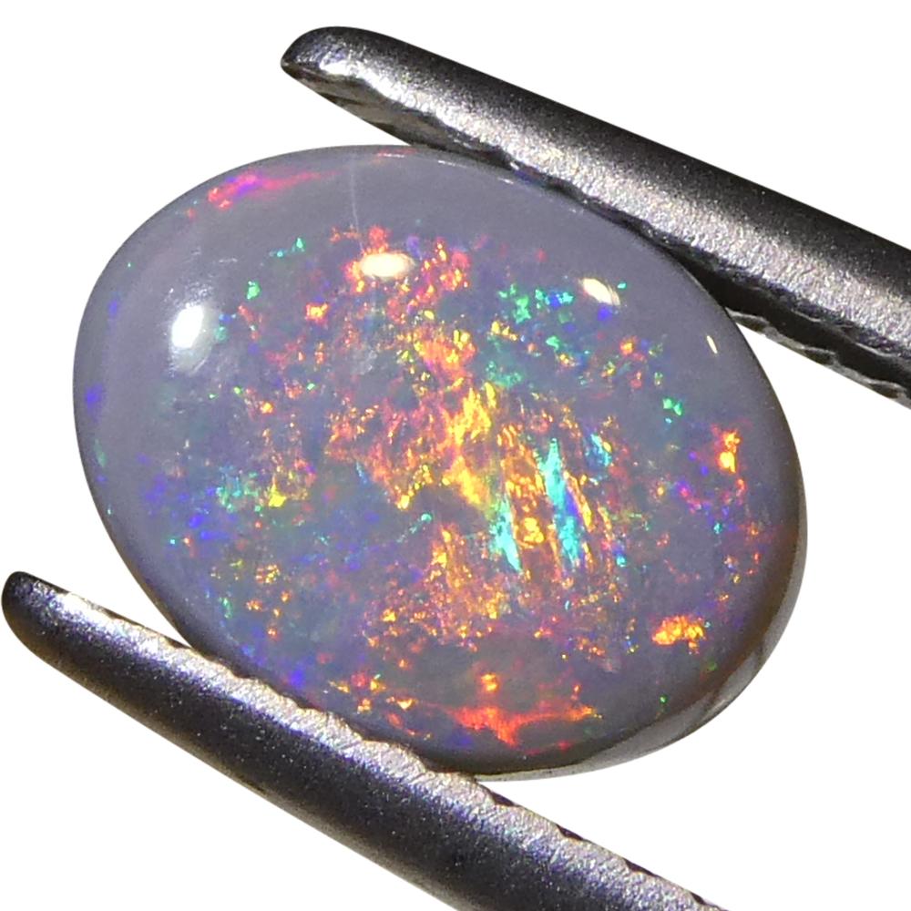 Opale grigio ovale cabochon 1,1ct dall'Australia in vendita 6