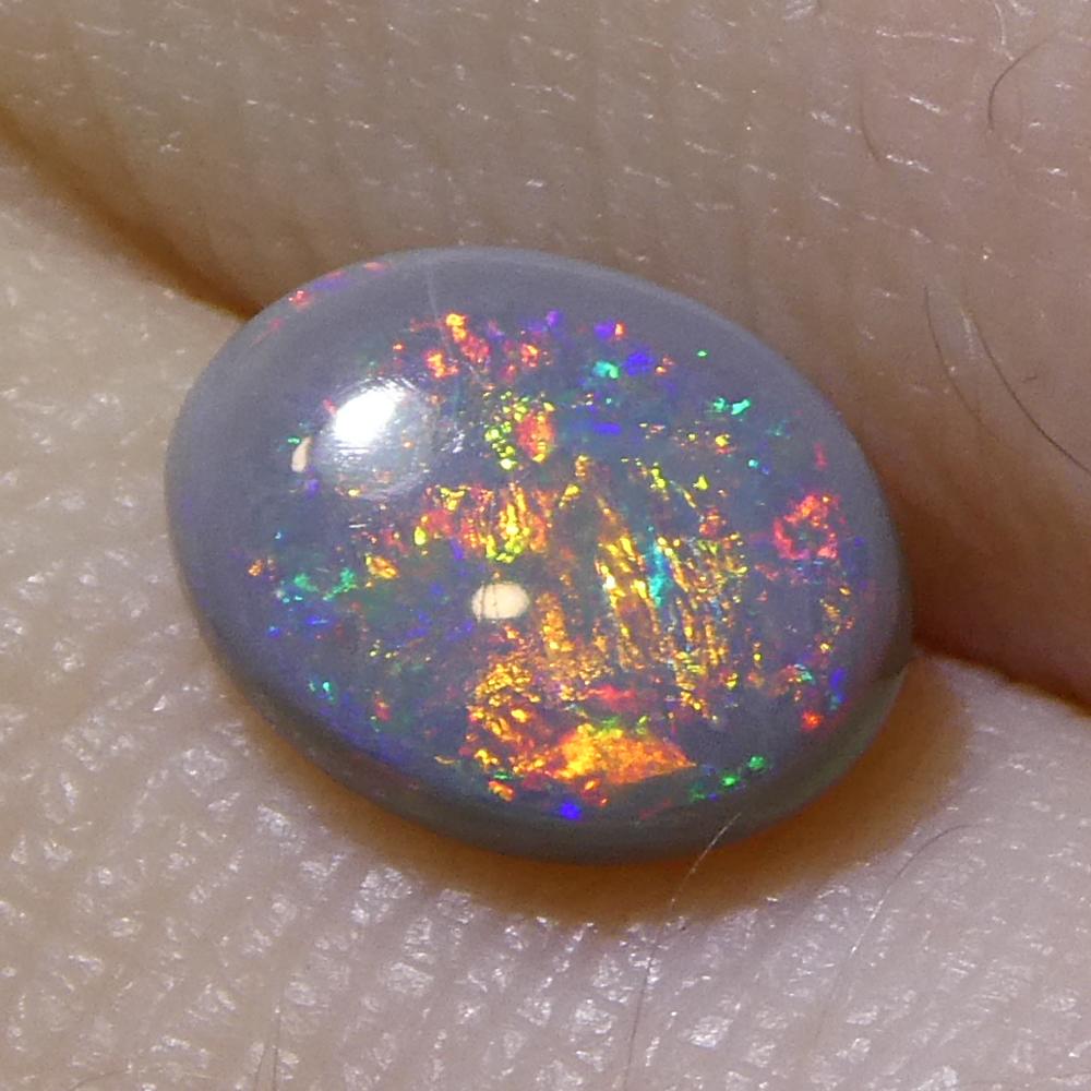 Opale grigio ovale cabochon 1,1ct dall'Australia in vendita 7