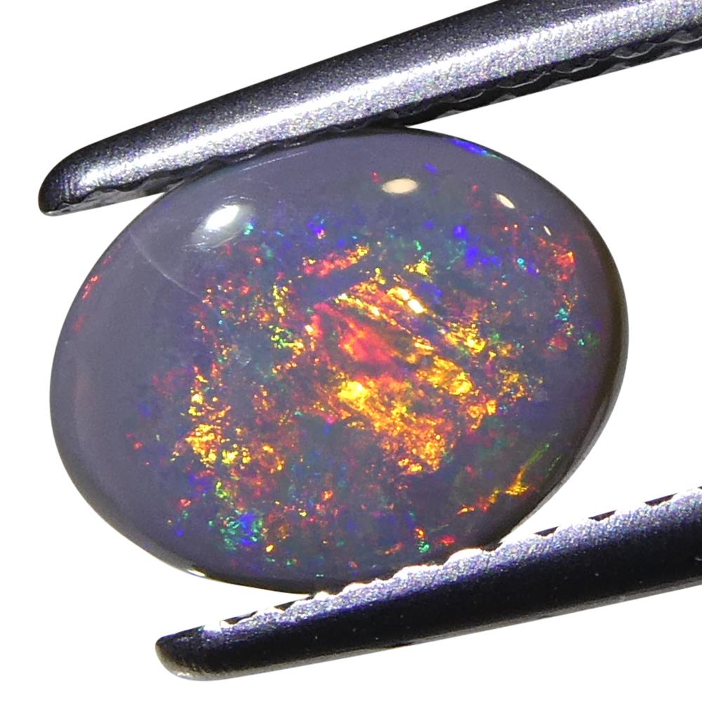 Opale grigio ovale cabochon 1,1ct dall'Australia In condizioni Nuovo in vendita a Toronto, Ontario