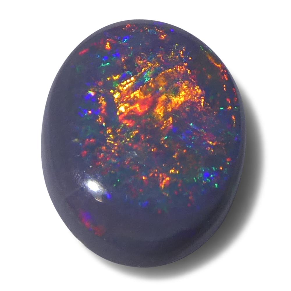 Opale grigio ovale cabochon 1,1ct dall'Australia in vendita 3