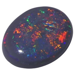 1.1ct Oval Cabochon Grey Opal from Australia