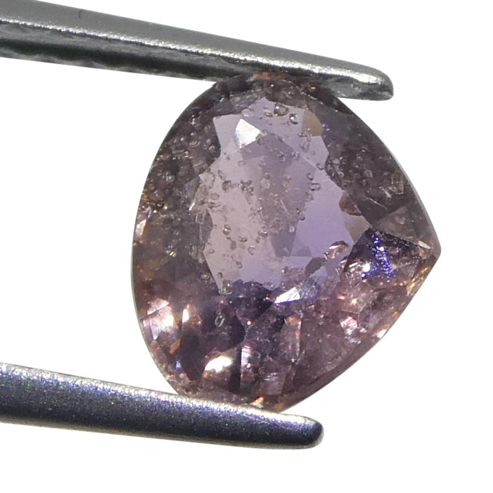 Zaffiro rosa perlato da 1,1ct della Tanzania non riscaldato in vendita 5
