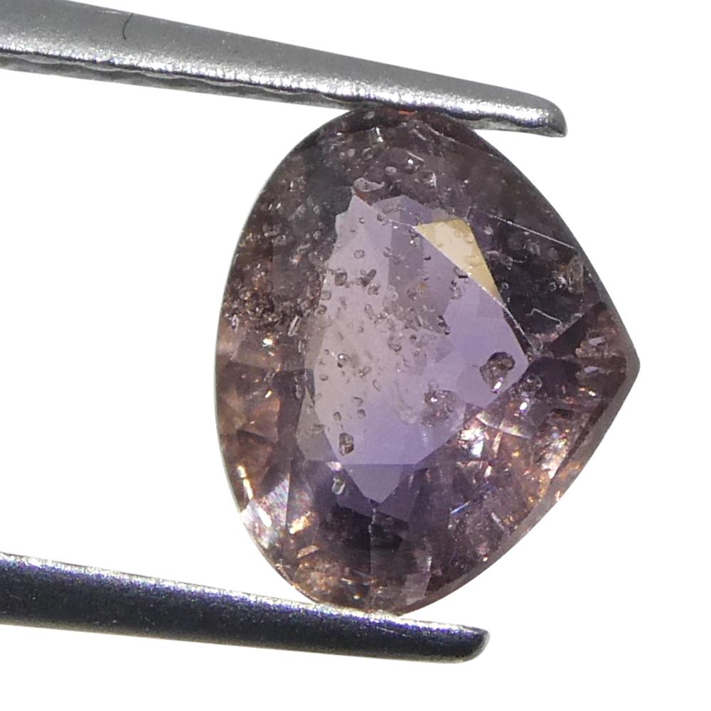 Taglio brillante Zaffiro rosa perlato da 1,1ct della Tanzania non riscaldato in vendita