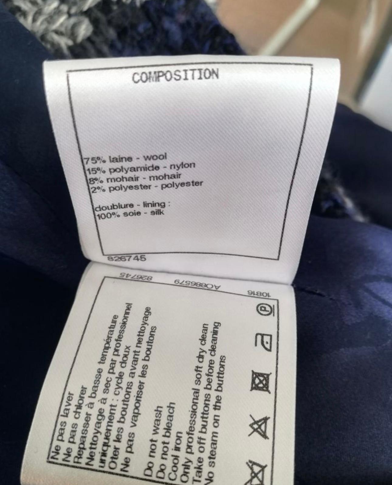 11K$ Paris / Cosmopolite CC Jewel Buttons Tweed Coat For Sale 8