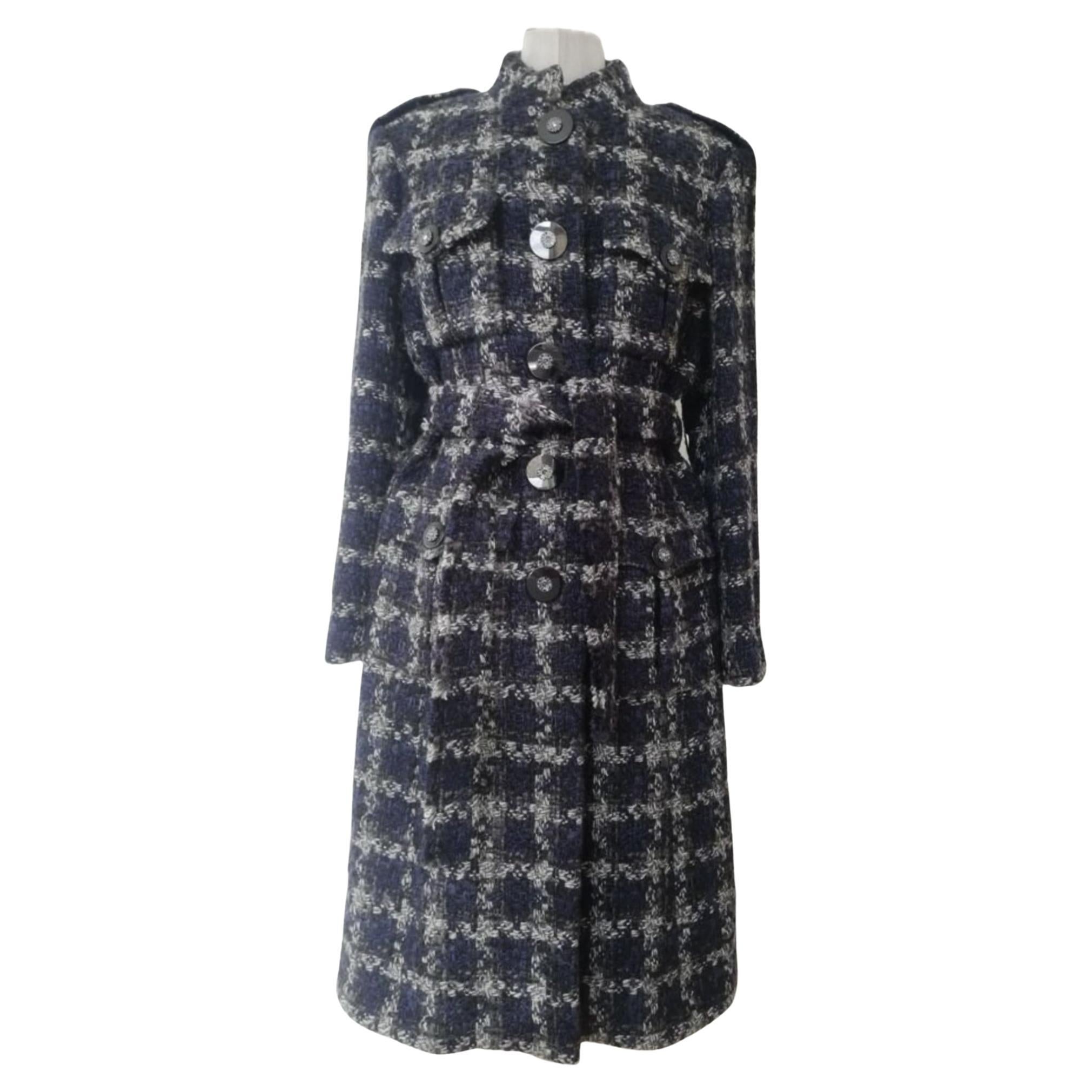 11K$ Paris / Cosmopolite CC Jewel Buttons Tweed Coat For Sale
