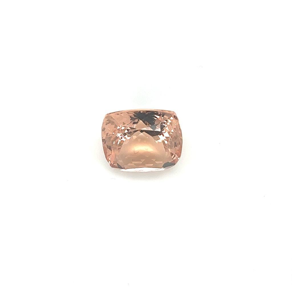 Taille coussin Morganite naturelle en forme de coussin de 21,77 carats, pierre précieuse non sertie  en vente