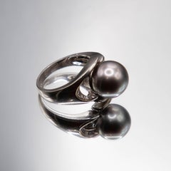 Tahitian Black South Sea Pearl Diamond Ring