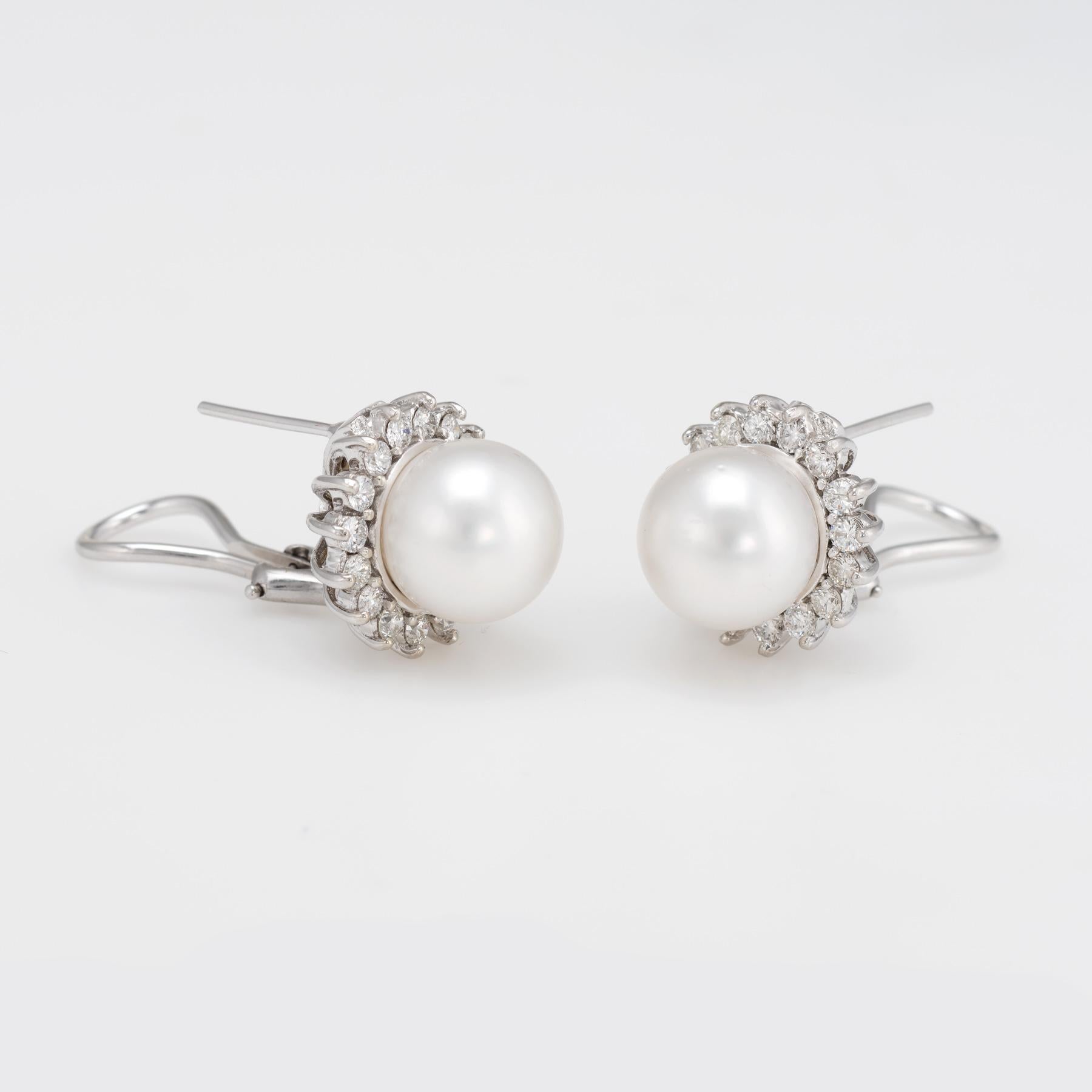 tahitian pearl earrings with diamonds