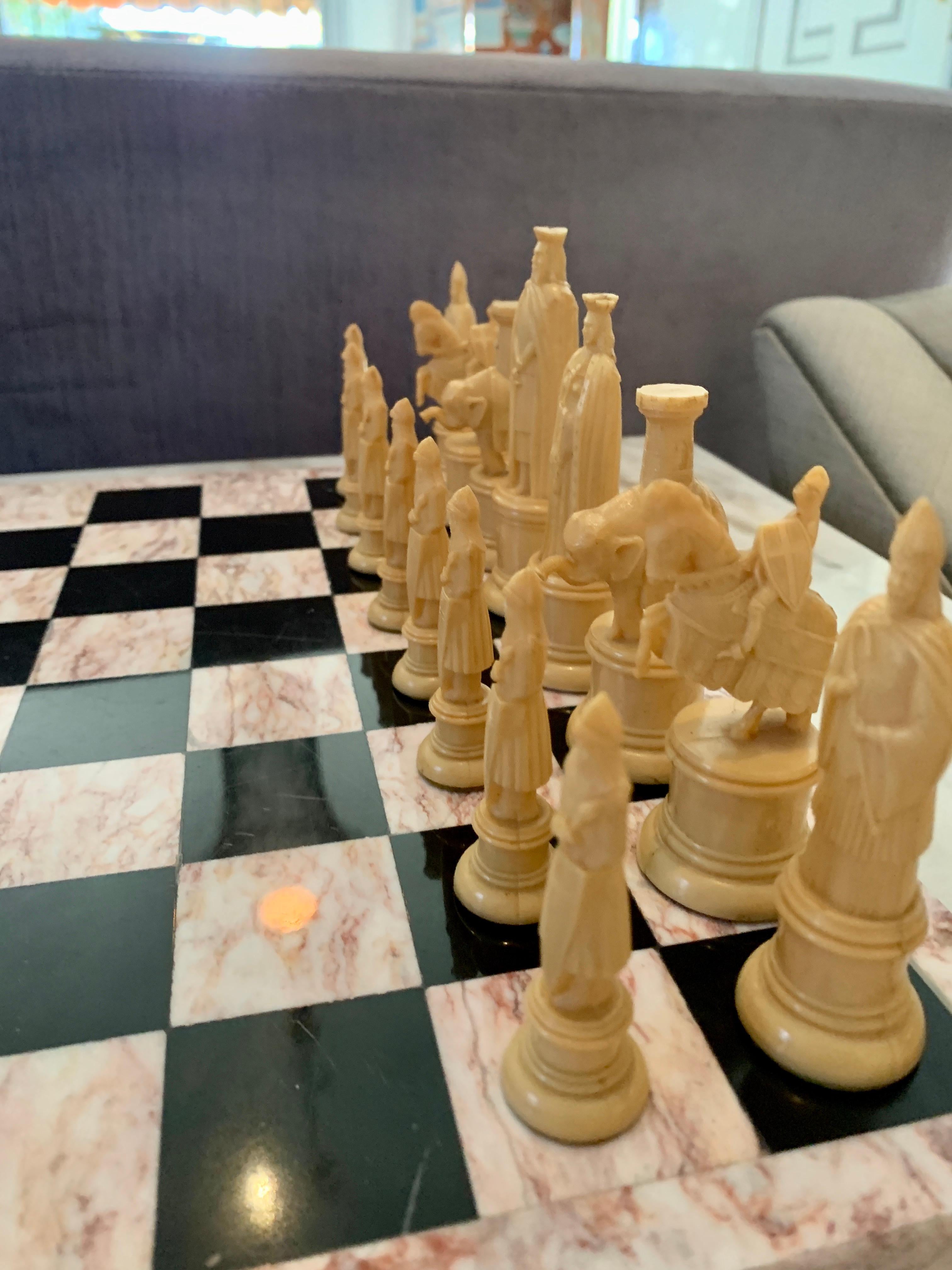 replica 11th century figures chess set