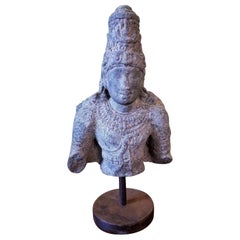 11th Century Indian Granite Bust of Shiva