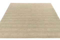 Rug & Kilim's Contemporary Rug in Beige & Grey Muted Stripes