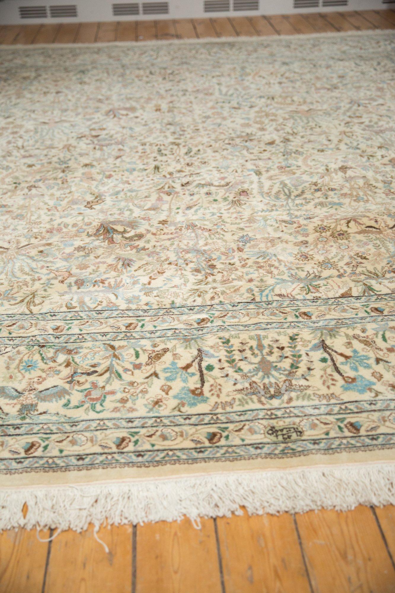 Vintage Tabriz Square Carpet For Sale 3