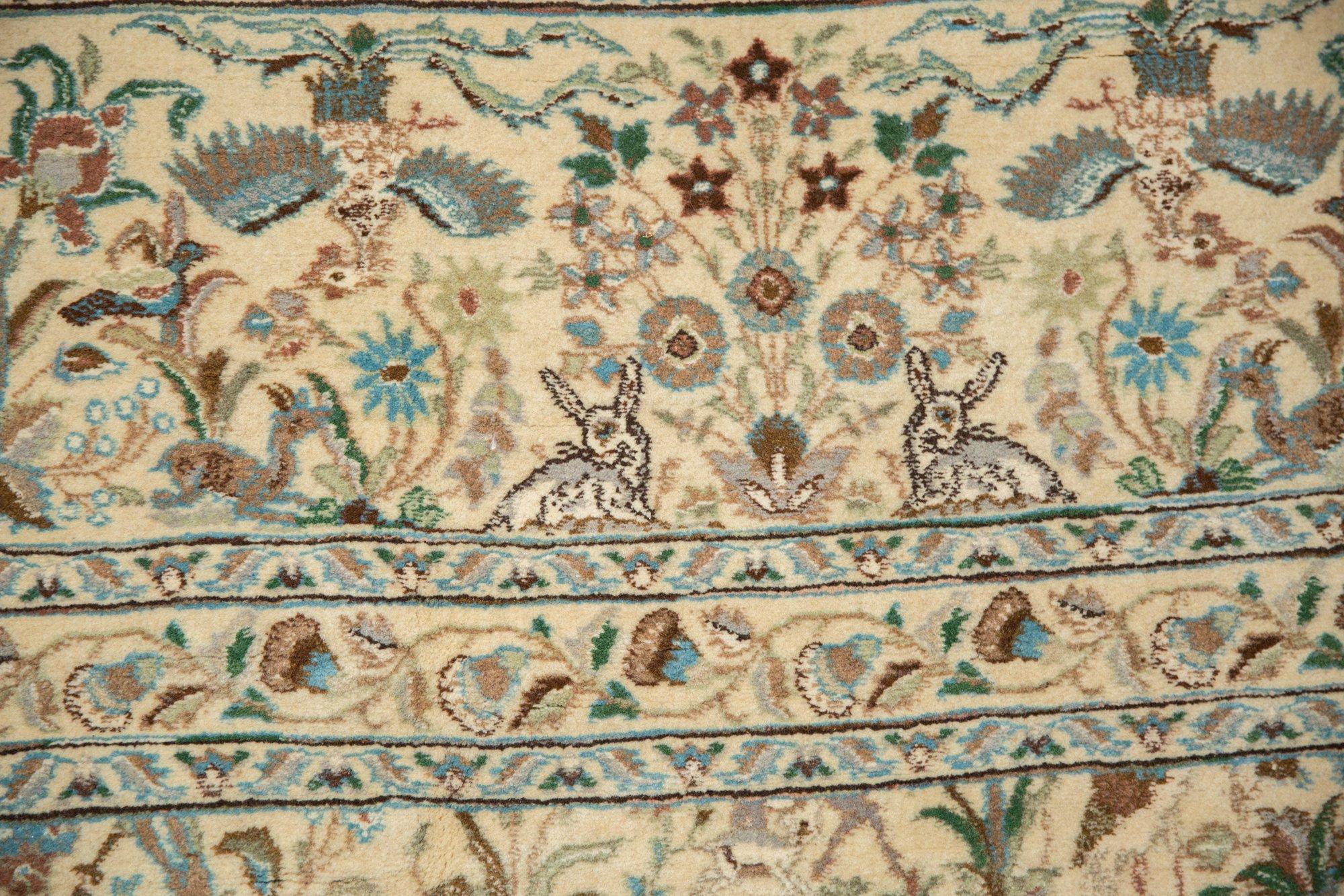 Vintage Tabriz Square Carpet For Sale 6