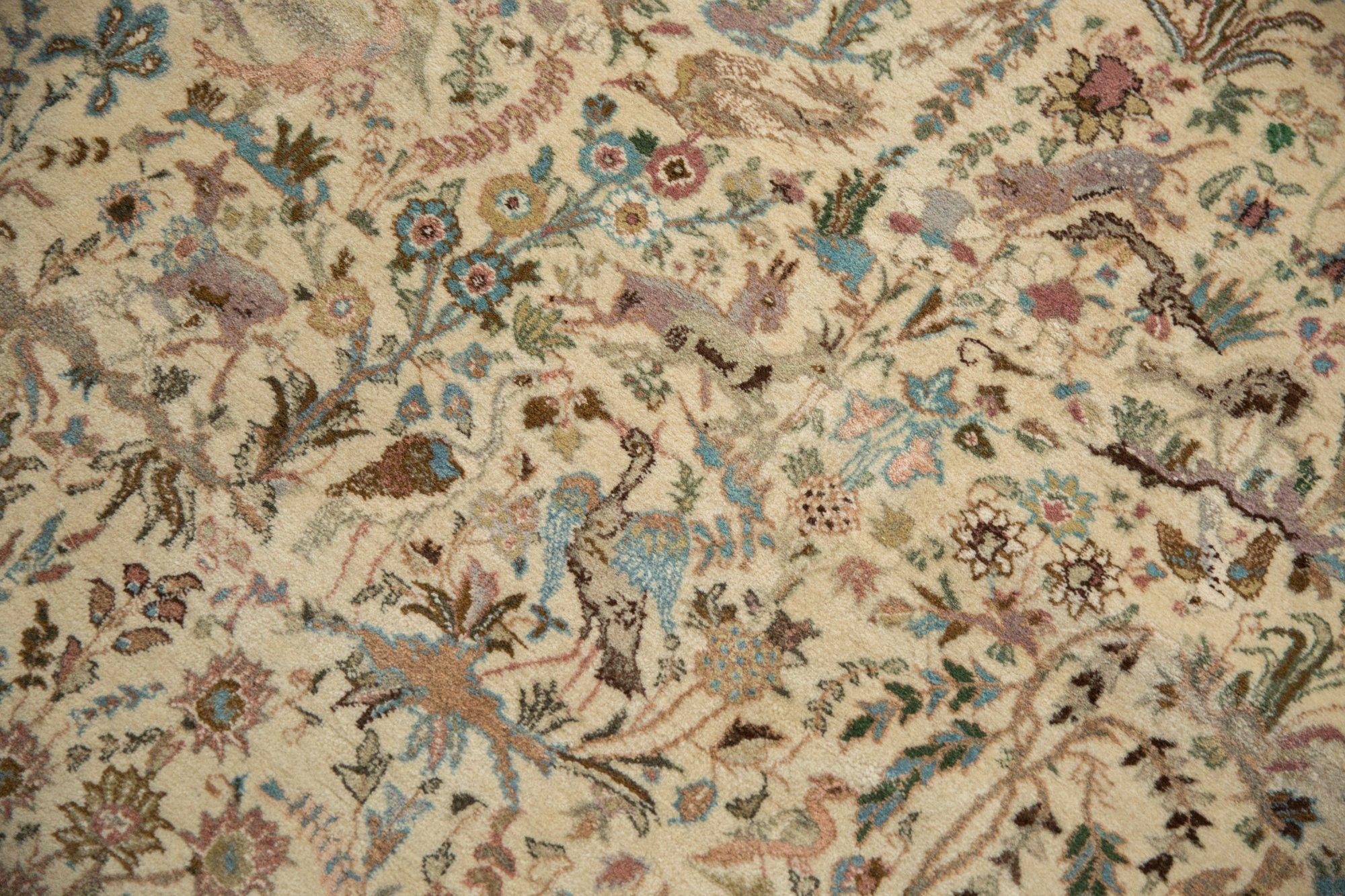 Vintage Tabriz Square Carpet For Sale 7