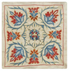 11"x12" 100% Silk Cushion Cover. New Throw Pillow. Embroidered Accent Pillow