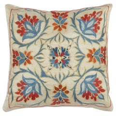 11"x12" 100% Silk Cushion Cover. New Throw Pillow. Embroidered Accent Pillow