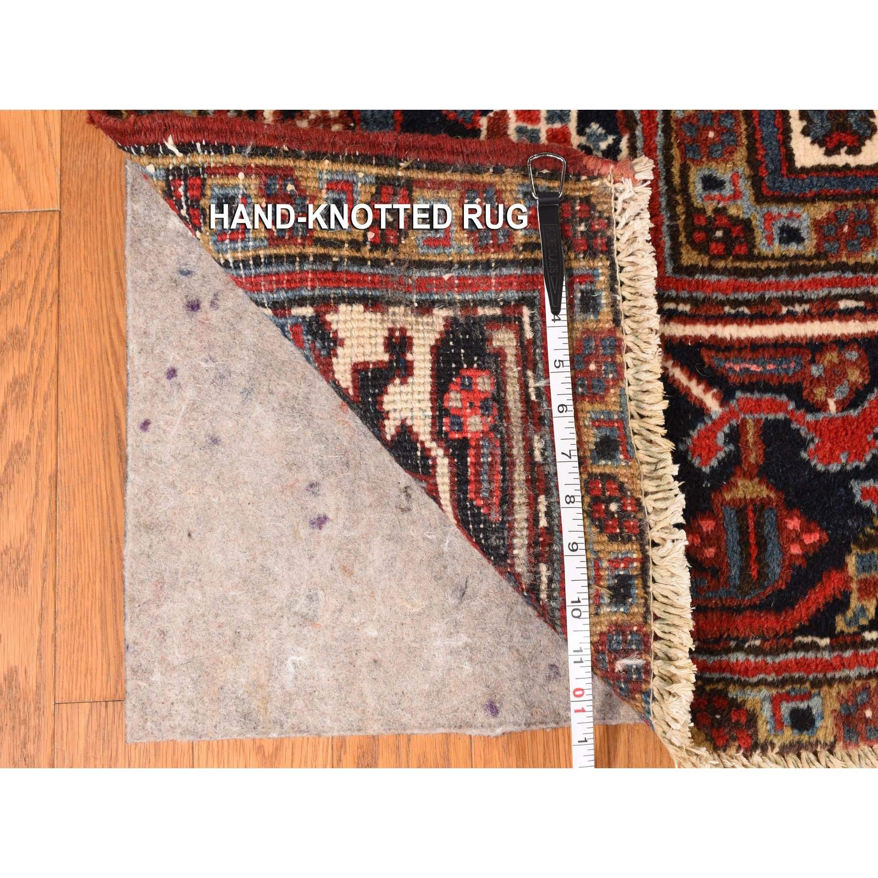 Tapis persan semi-ancien Heriz rouge et pur, noué à la main, rouge 11'x13' en vente 2