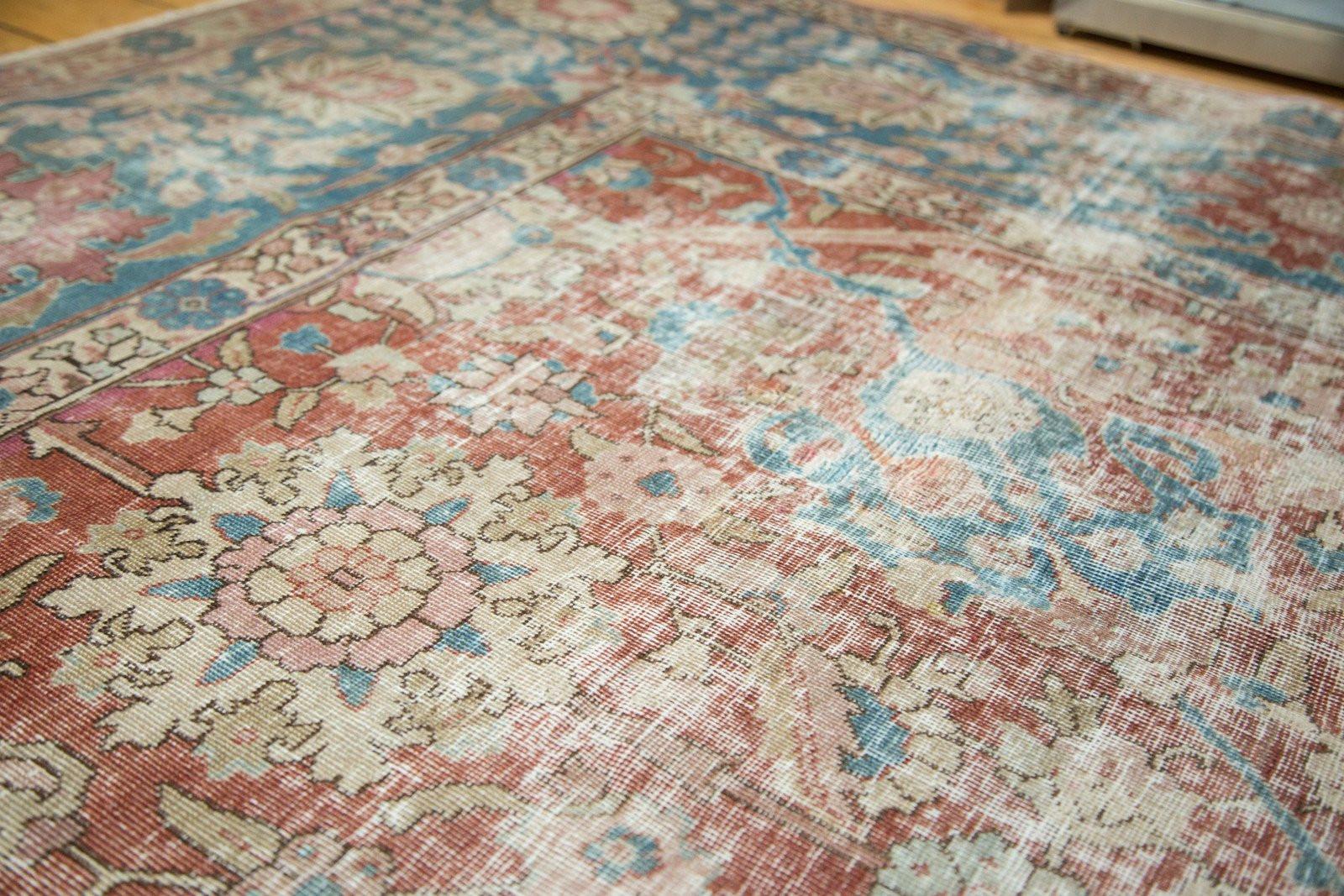 Vintage Distressed Tabriz Carpet For Sale 5