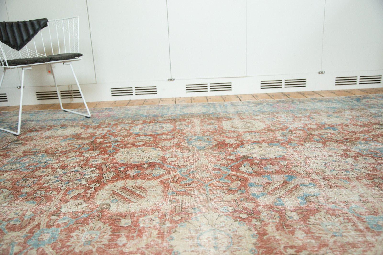 Vintage Distressed Tabriz Carpet For Sale 7