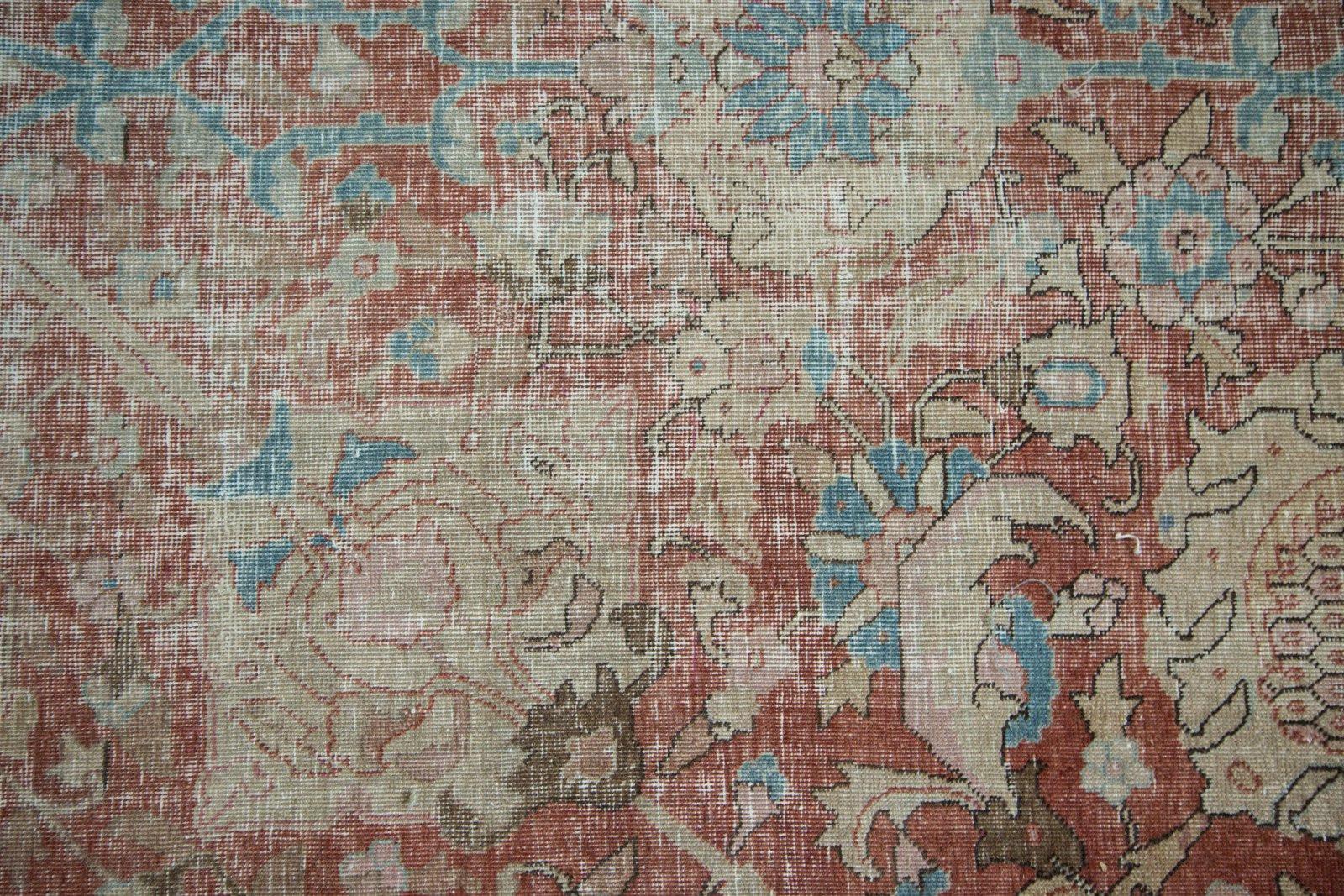 Vintage Distressed Tabriz Carpet For Sale 8