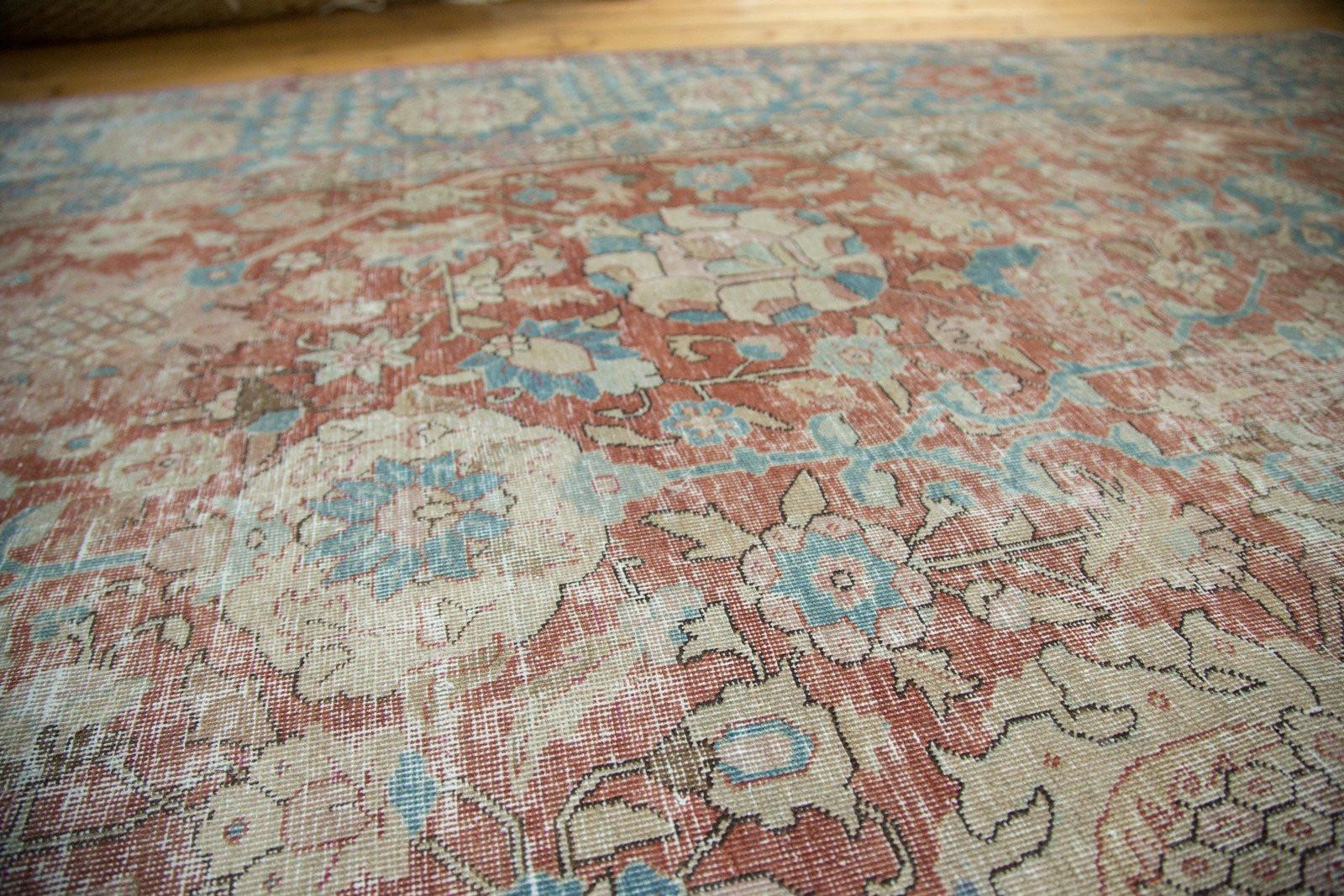 Vintage Distressed Tabriz Carpet For Sale 10