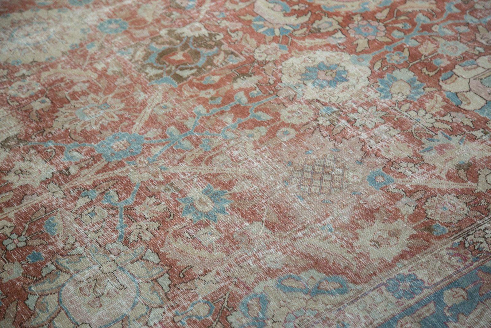 Vintage Distressed Tabriz Carpet For Sale 12