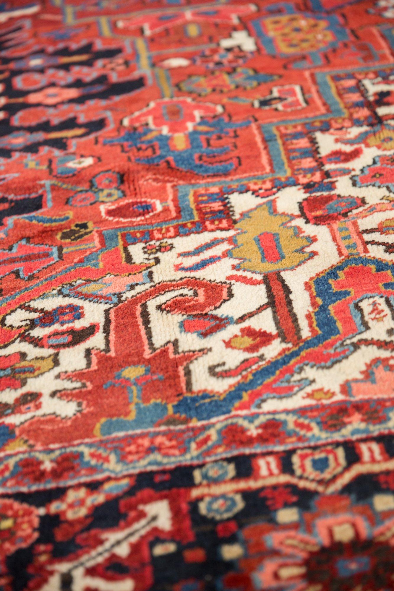 Wool Vintage Heriz Carpet For Sale