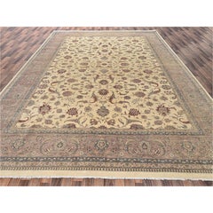 11'x15' Beige Hand-Knotted Washed Pak Zoroastrian 16/18 Pure Wool Oriental Rug
