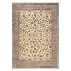11'x15' Beige Hand-Knotted Washed Pak Persian 16/18 Pure Wool Oriental Rug