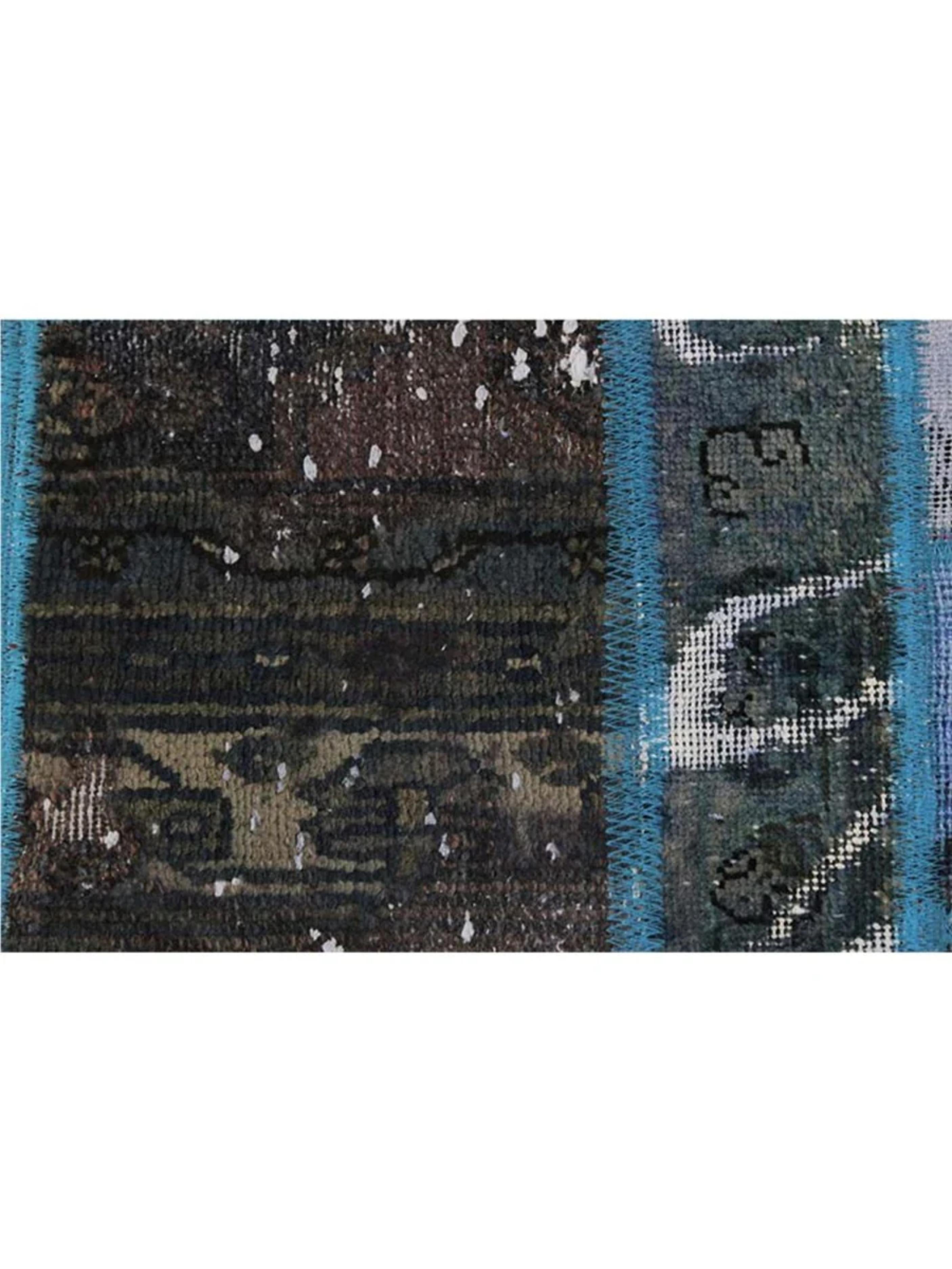 Persian 11x15 Hand-Knotted Vintage Distressed Patchwork Area Rug For Sale