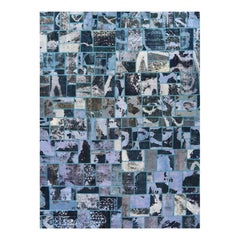 11x15 Hand-Knotted Vintage Distressed Patchwork Area Rug