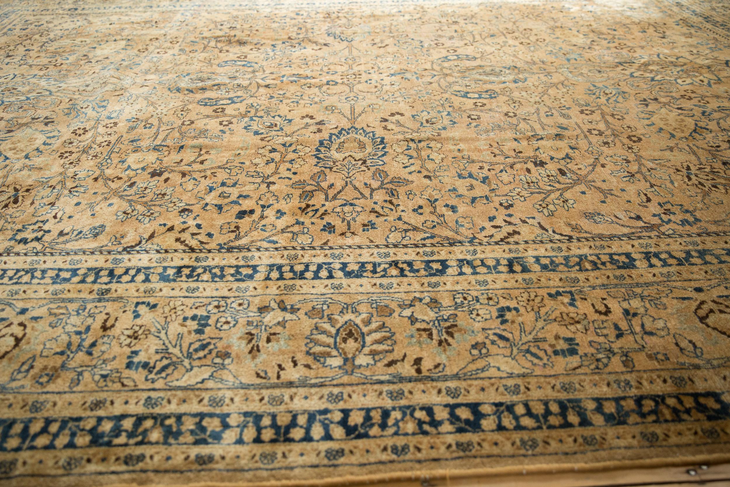 Persian Vintage Distressed Meshed Carpet For Sale