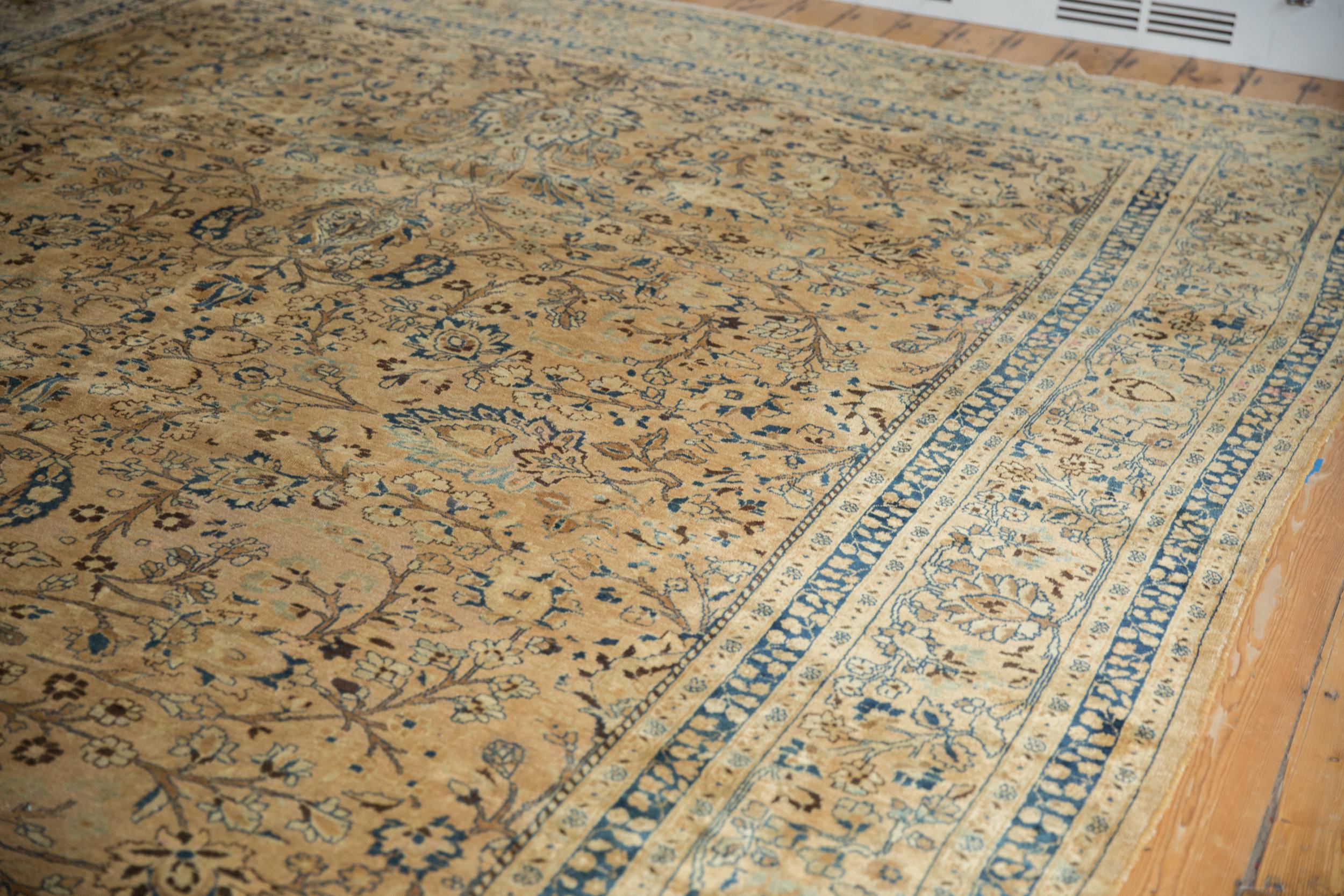 Mid-20th Century Vintage Distressed Meshed Carpet For Sale