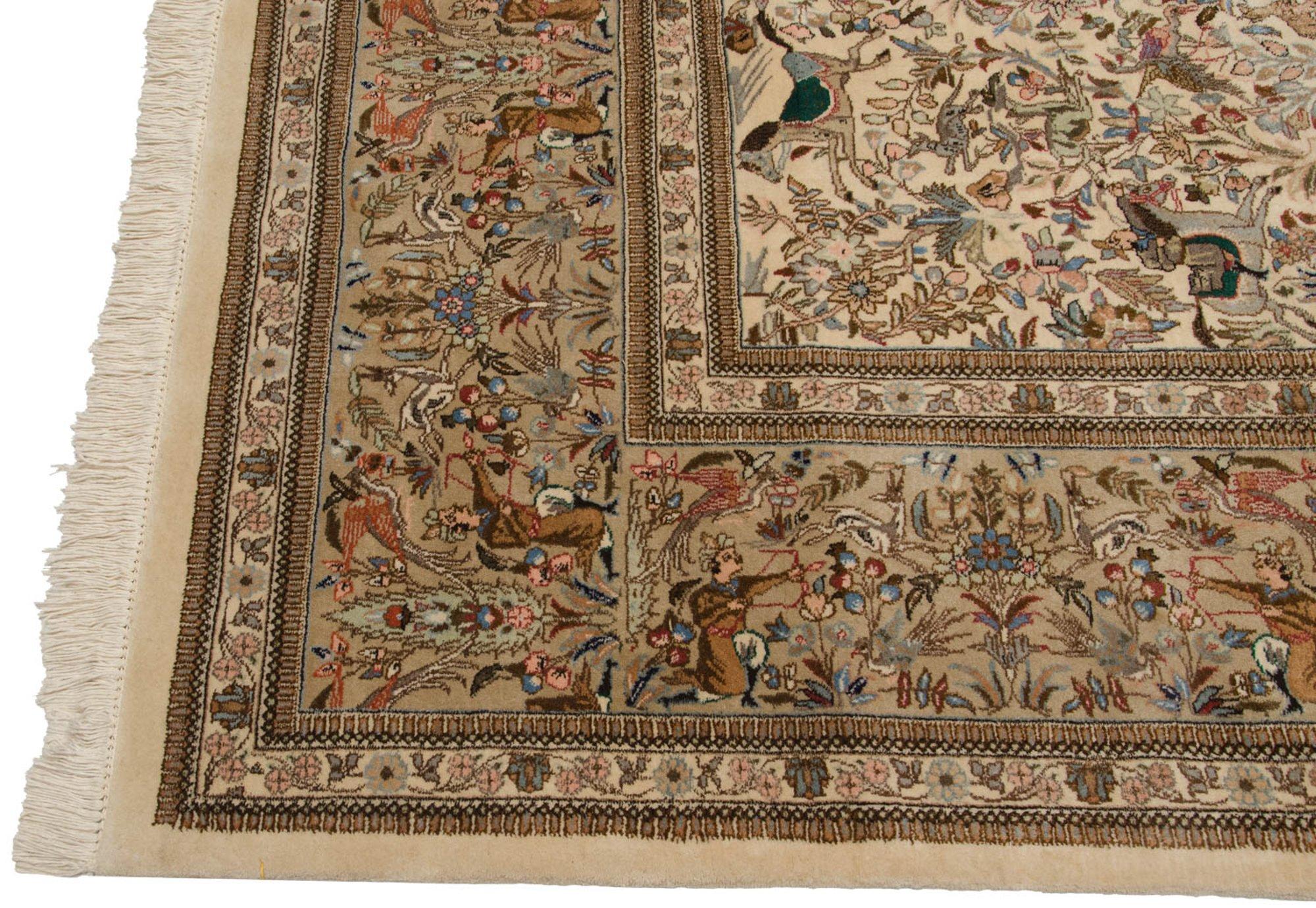 Hand-Knotted Vintage Tabriz Carpet  For Sale