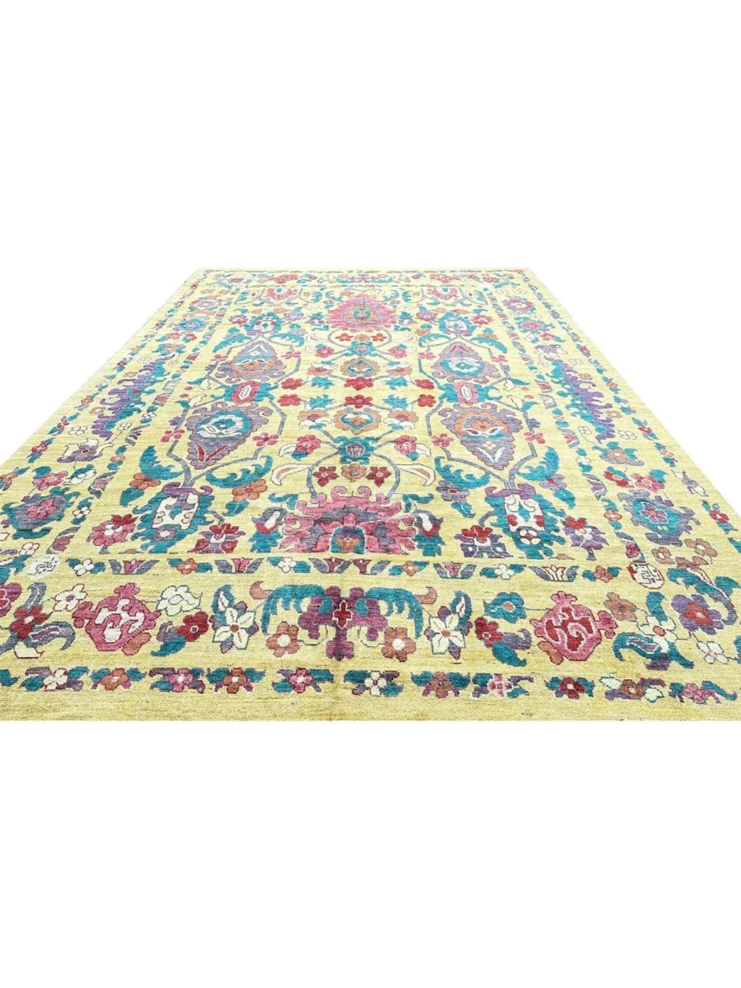 11x16 Handgeknüpfter Sultanabad Rugs Vorleger im Angebot 4