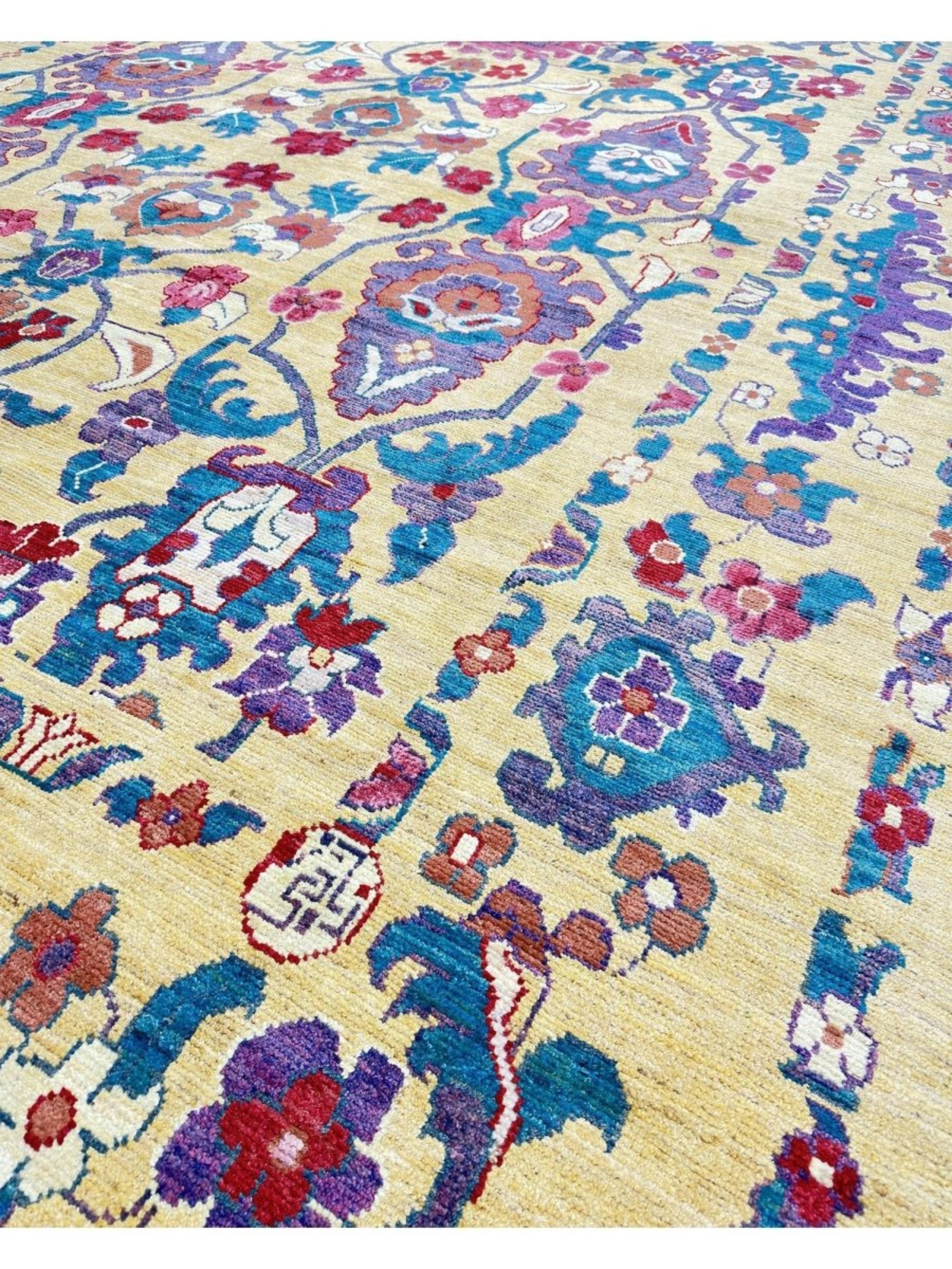 11x16 Handgeknüpfter Sultanabad Rugs Vorleger im Angebot 1