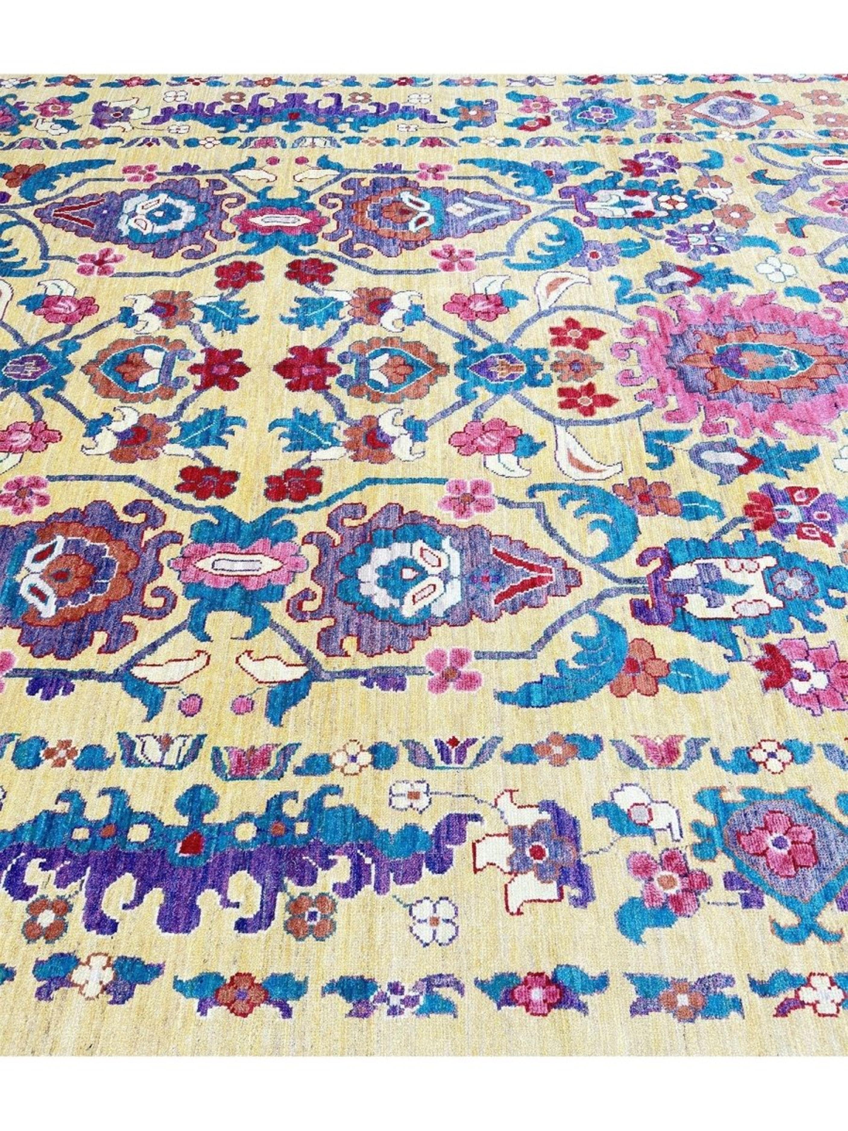 11x16 Handgeknüpfter Sultanabad Rugs Vorleger im Angebot 2