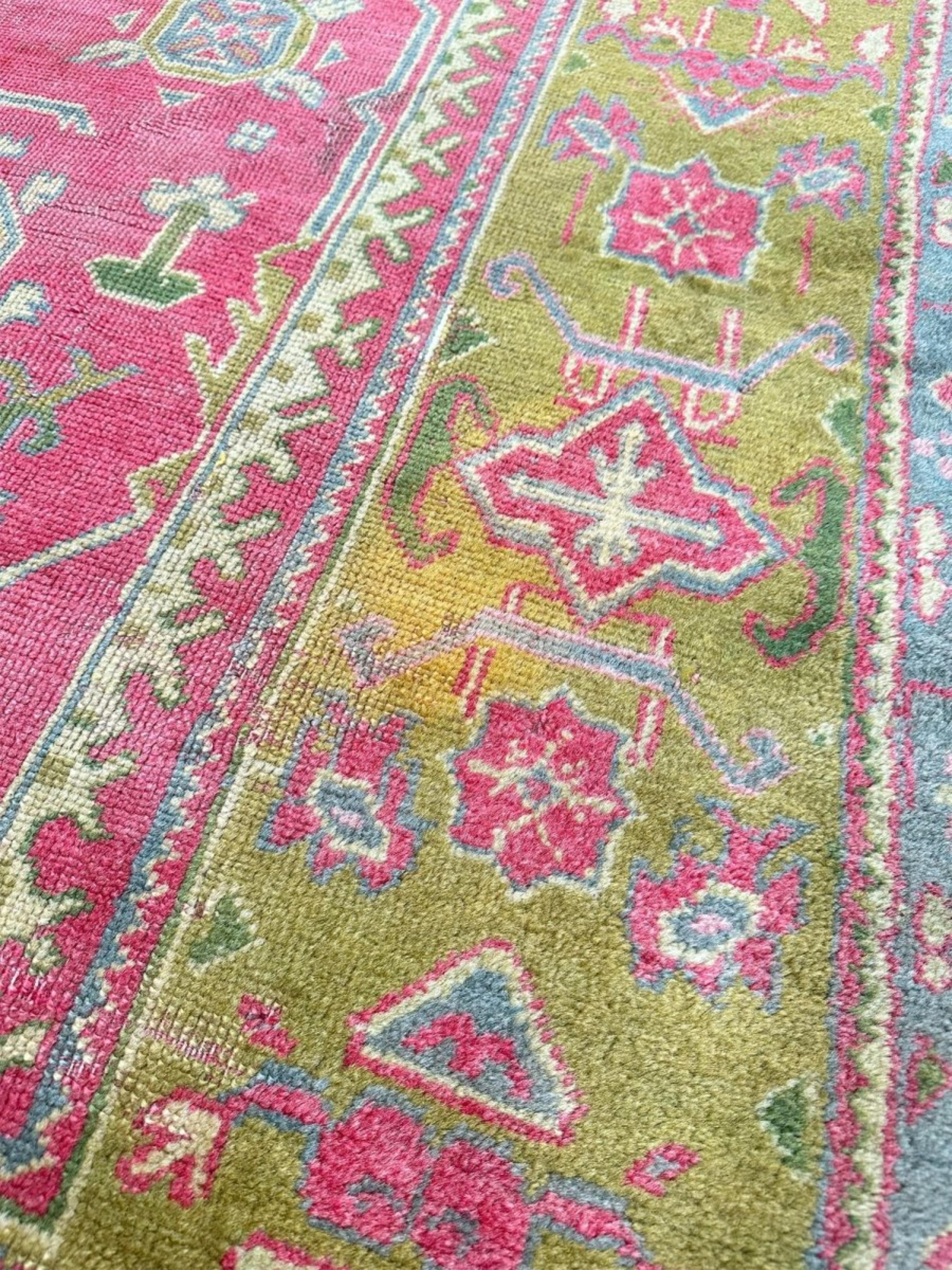 11x17 Handgeknüpfter antiker türkischer Oushak-Teppich im Angebot 4