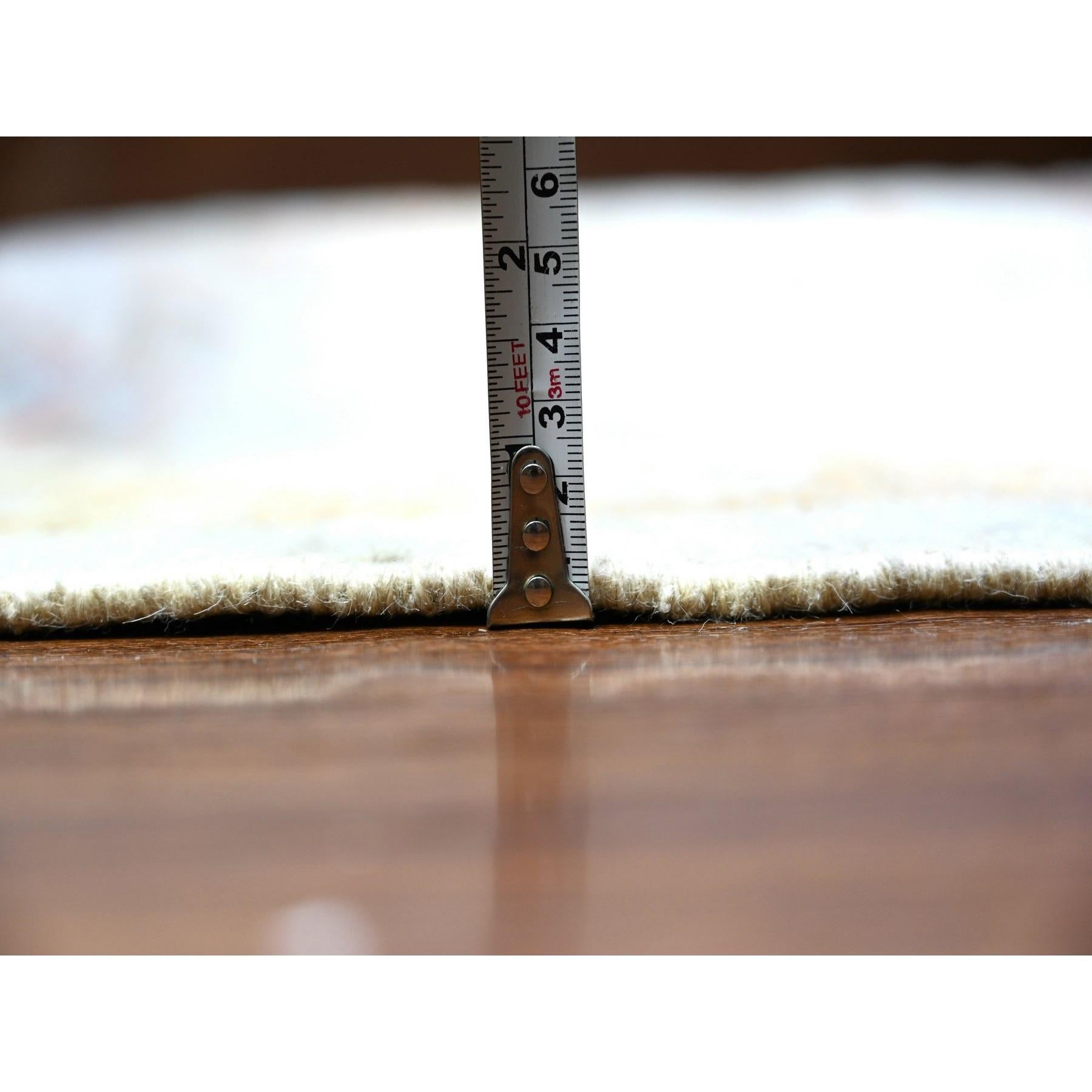 11'x18' Tapis surdimensionné gris Afghan Angora Oushak Colors Soft Wool noué à la main en vente 4