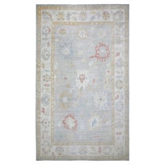 11
x18
Tapis surdimensionné gris Afghan Angora Oushak Colors Soft Wool noué à la main