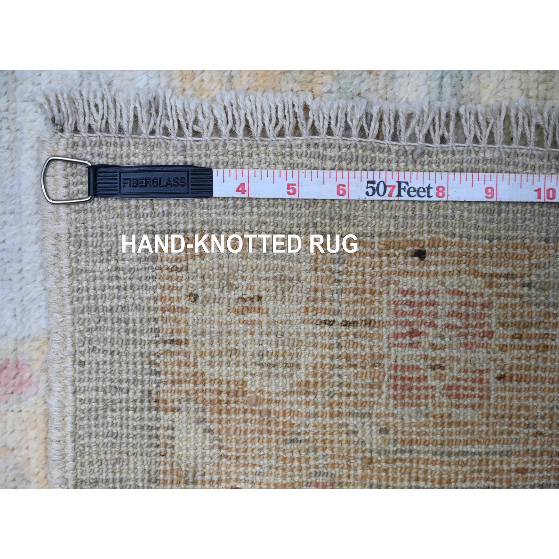 Tappeto orientale afgano 11'x18' grigio Angora Oushak Leaf Design/One tutta lana annodata a mano in vendita 4