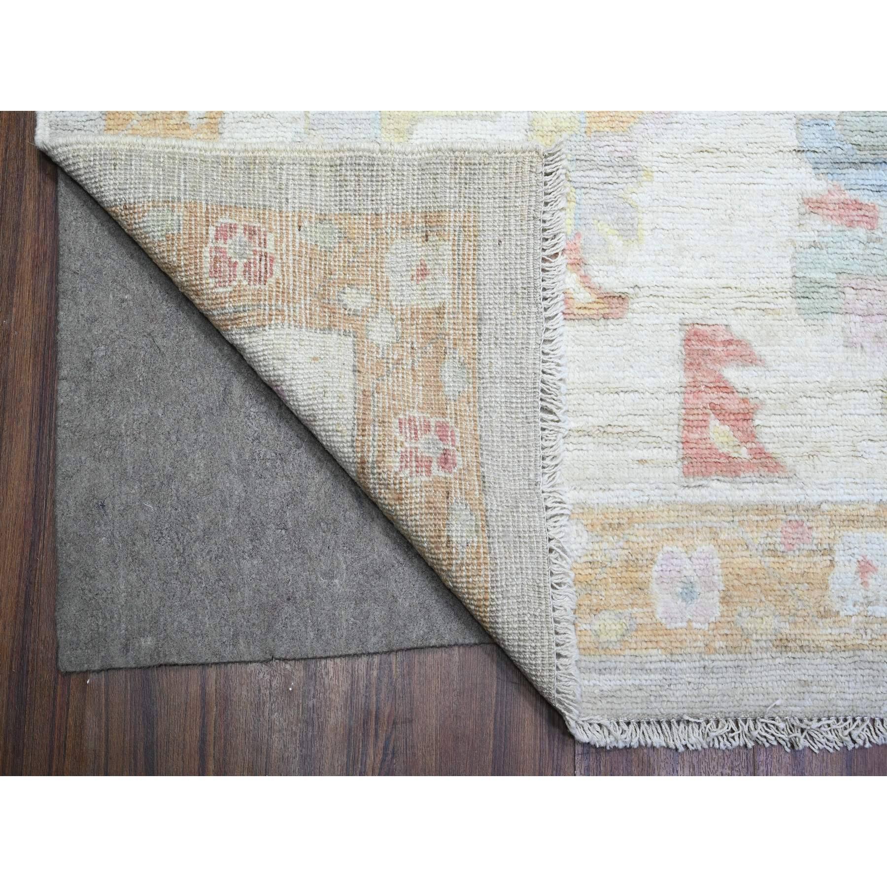 Annodato a mano Tappeto orientale afgano 11'x18' grigio Angora Oushak Leaf Design/One tutta lana annodata a mano in vendita