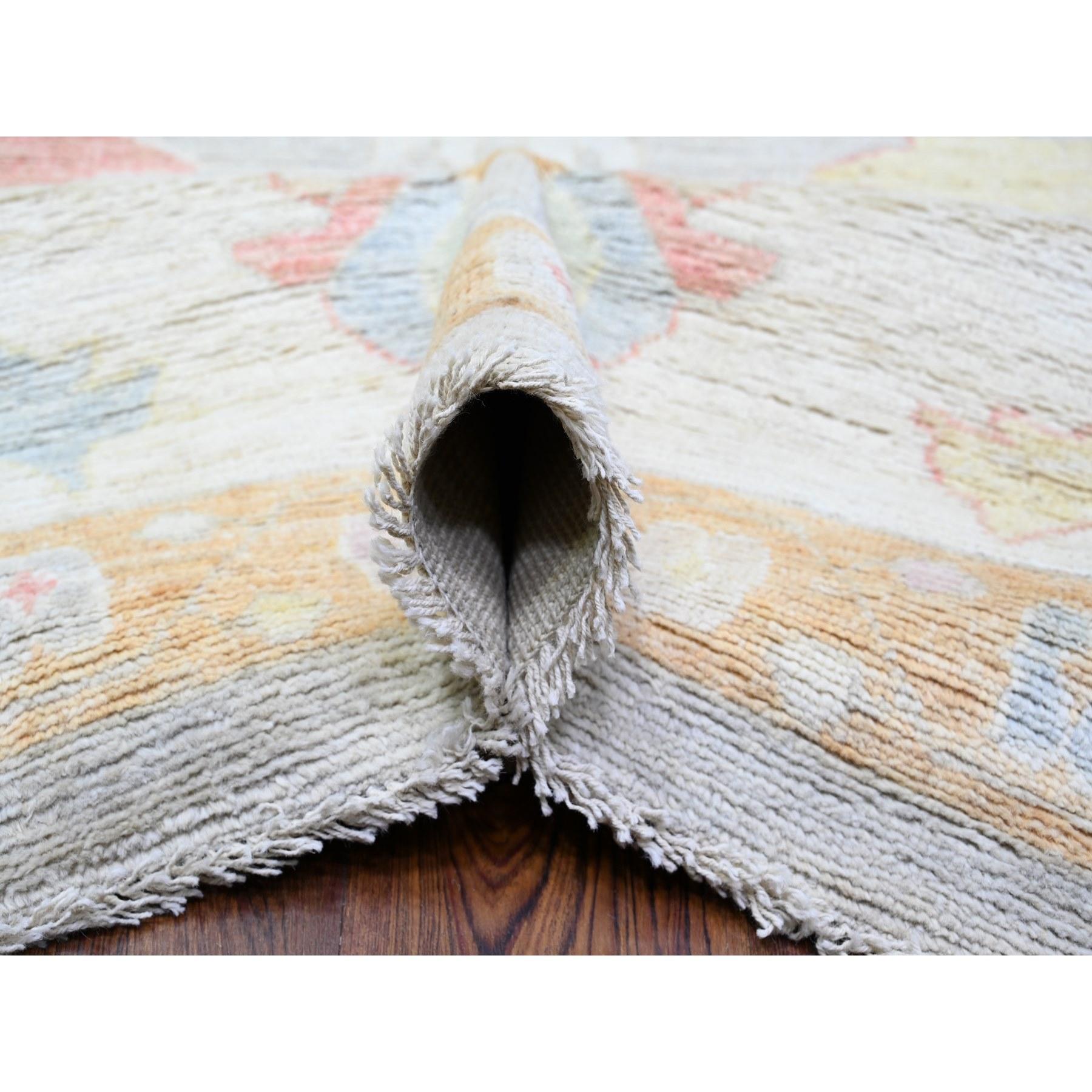 Tappeto orientale afgano 11'x18' grigio Angora Oushak Leaf Design/One tutta lana annodata a mano In condizioni Nuovo in vendita a Carlstadt, NJ