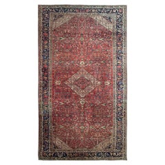 Tappeto turco Sultanabad antico, 11x19, motivo geometrico, trama fine, 323 cm x 582 cm